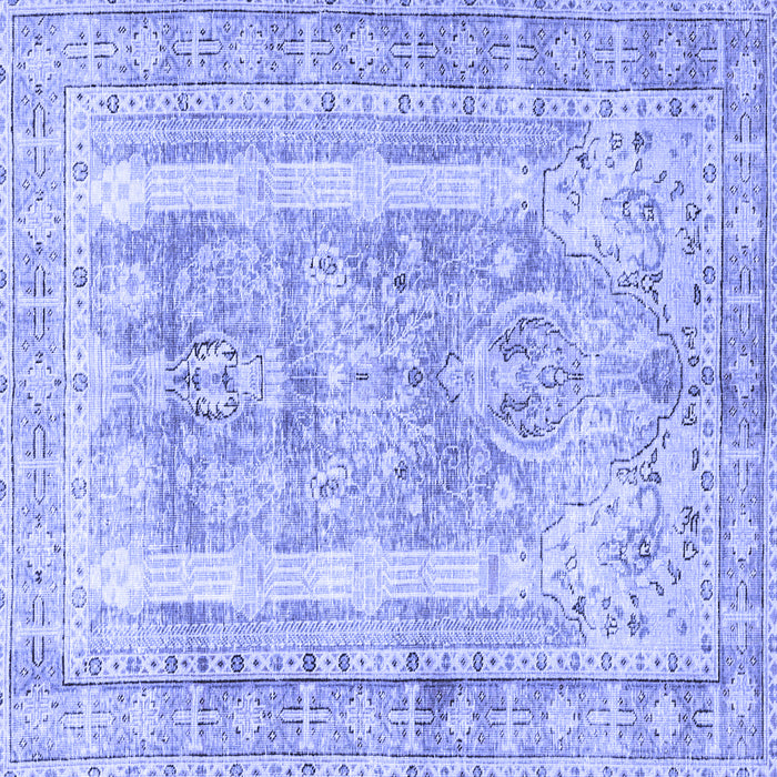 Square Persian Blue Traditional Rug, tr3726blu