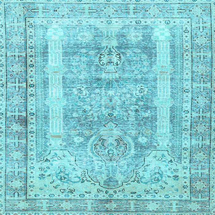 Square Persian Light Blue Traditional Rug, tr3726lblu