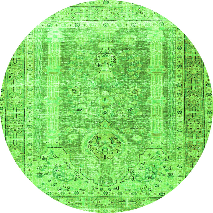 Machine Washable Persian Green Traditional Area Rugs, wshtr3727grn