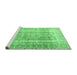 Sideview of Machine Washable Persian Emerald Green Traditional Area Rugs, wshtr3727emgrn