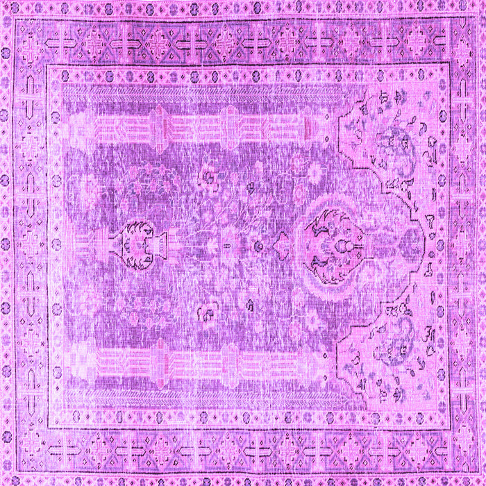 Square Persian Purple Traditional Rug, tr3727pur