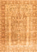 Serging Thickness of Machine Washable Persian Orange Traditional Area Rugs, wshtr3727org