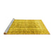 Sideview of Machine Washable Persian Yellow Traditional Rug, wshtr3727yw