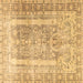 Square Persian Brown Traditional Rug, tr3727brn