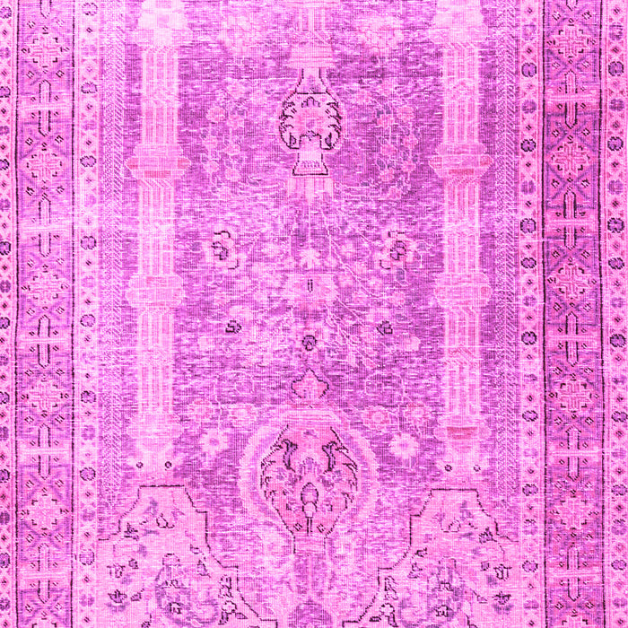 Machine Washable Persian Pink Traditional Rug, wshtr3727pnk
