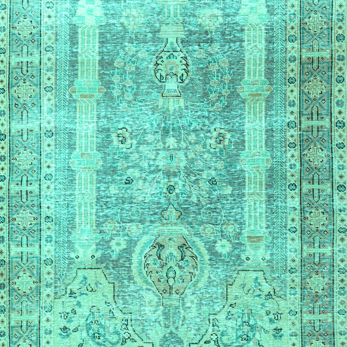 Machine Washable Persian Turquoise Traditional Area Rugs, wshtr3727turq