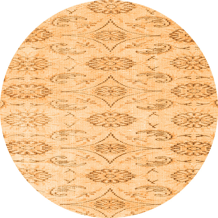 Square Persian Orange Traditional Rug, tr3728org