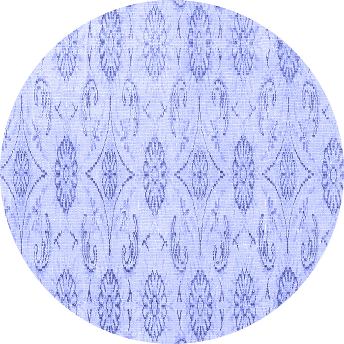 Round Persian Blue Traditional Rug, tr3728blu