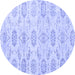 Round Persian Blue Traditional Rug, tr3728blu
