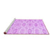 Sideview of Machine Washable Persian Purple Traditional Area Rugs, wshtr3728pur