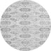 Square Persian Gray Traditional Rug, tr3728gry