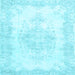 Square Persian Light Blue Traditional Rug, tr3729lblu