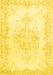 Machine Washable Persian Yellow Traditional Rug, wshtr3729yw