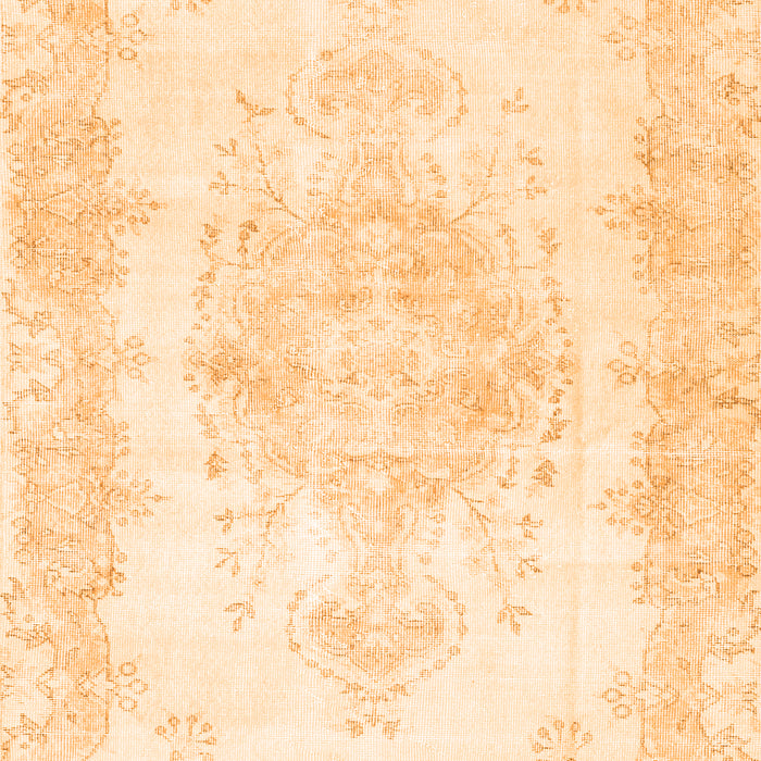 Serging Thickness of Machine Washable Persian Orange Traditional Area Rugs, wshtr3729org