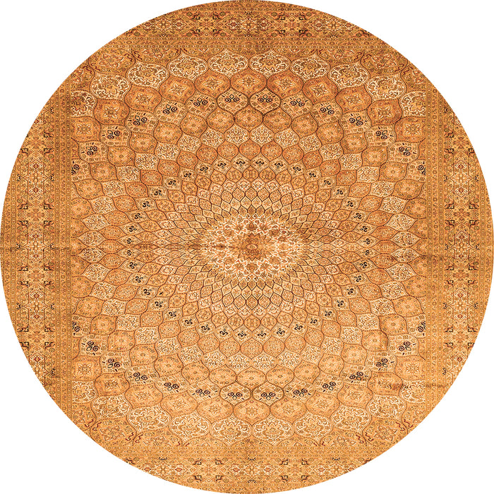 Square Persian Orange Traditional Rug, tr372org