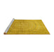 Sideview of Machine Washable Persian Yellow Traditional Rug, wshtr372yw