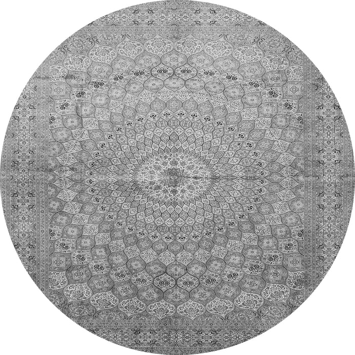 Machine Washable Persian Gray Traditional Rug, wshtr372gry