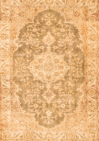 Medallion Orange Traditional Rug, tr3730org