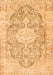 Medallion Orange Traditional Rug, tr3730org