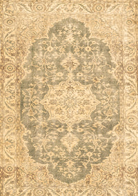 Medallion Brown Traditional Rug, tr3730brn