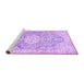 Sideview of Machine Washable Medallion Purple Traditional Area Rugs, wshtr3730pur