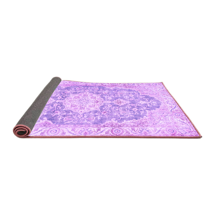 Sideview of Medallion Purple Traditional Rug, tr3730pur