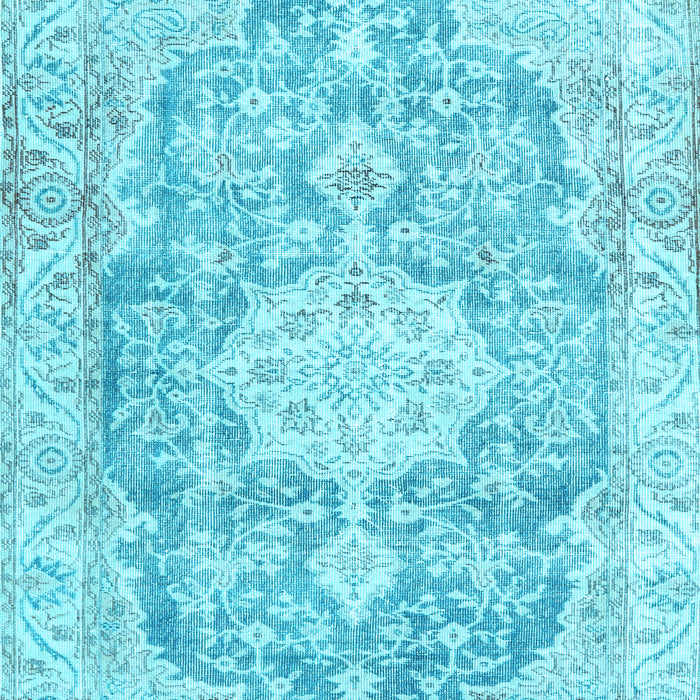 Medallion Light Blue Traditional Rug, tr3730lblu
