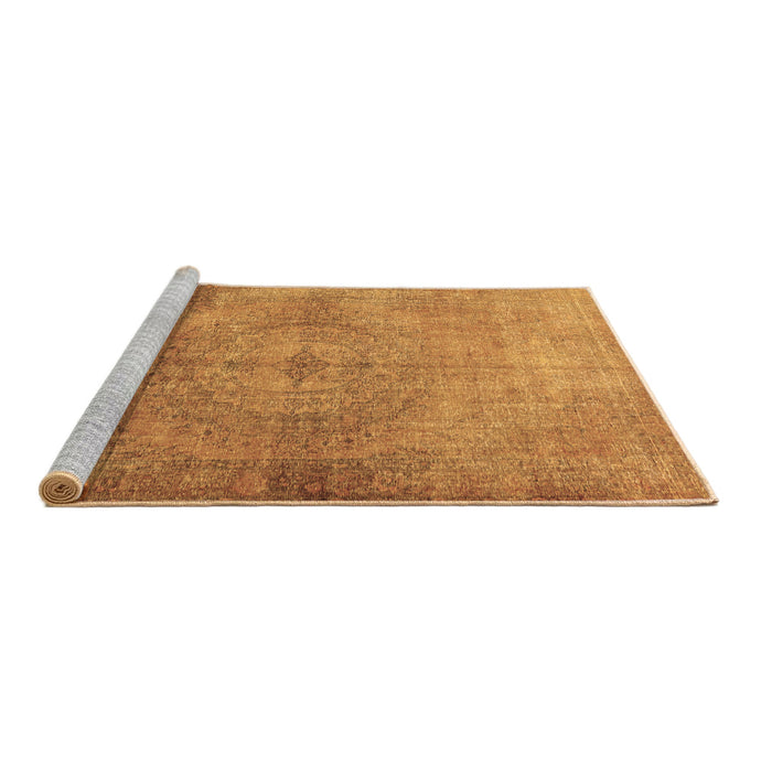 Sideview of Machine Washable Persian Brown Traditional Rug, wshtr3731brn