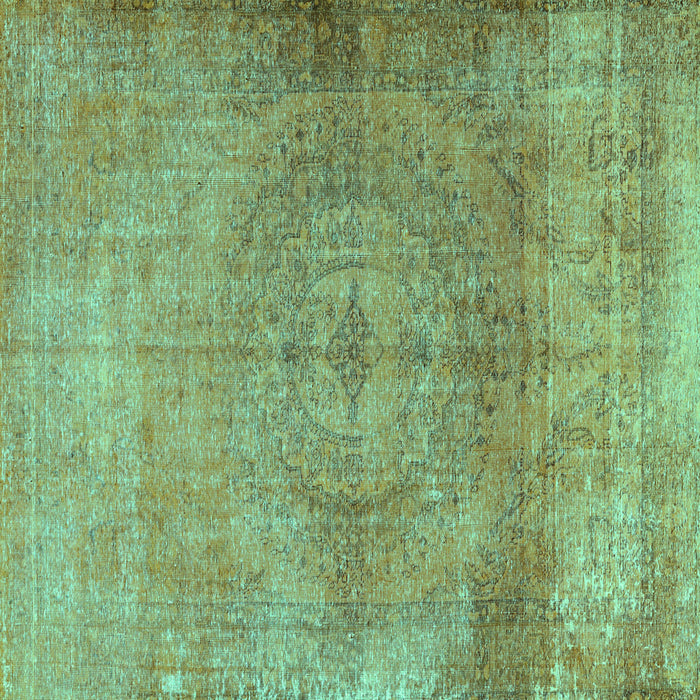 Square Persian Turquoise Traditional Rug, tr3731turq