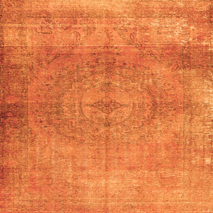 Serging Thickness of Persian Orange Traditional Rug, tr3731org