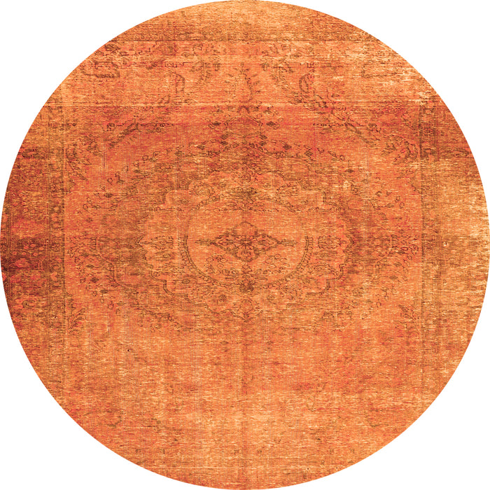 Machine Washable Persian Orange Traditional Area Rugs, wshtr3731org