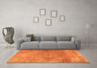 Machine Washable Persian Orange Traditional Area Rugs in a Living Room, wshtr3731org