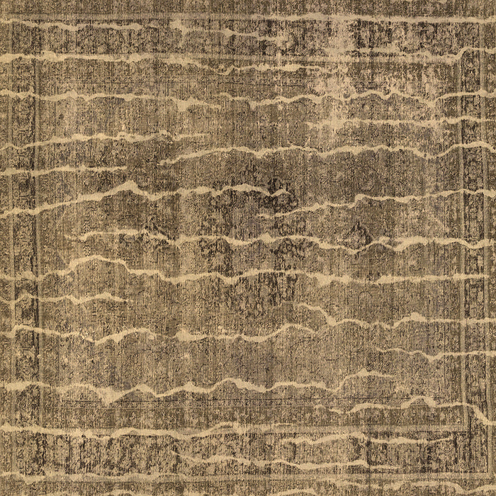 Square Machine Washable Persian Brown Bohemian Rug, wshtr3732brn