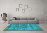 Machine Washable Persian Turquoise Bohemian Rug, wshtr3732turq