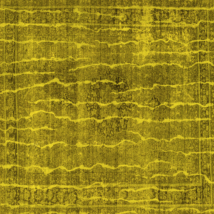 Square Machine Washable Persian Yellow Bohemian Rug, wshtr3732yw