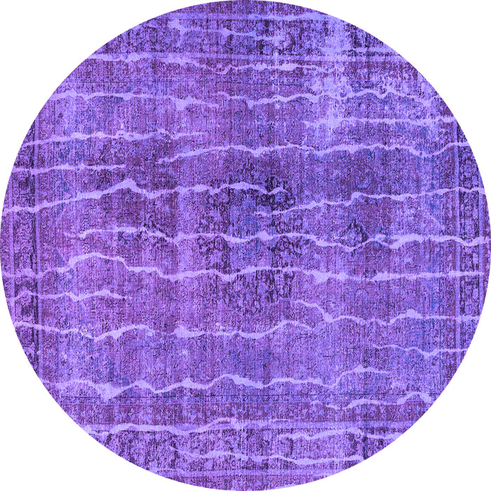 Round Persian Purple Bohemian Rug, tr3732pur