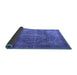 Sideview of Persian Blue Traditional Rug, tr3733blu