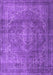 Machine Washable Persian Purple Traditional Area Rugs, wshtr3733pur