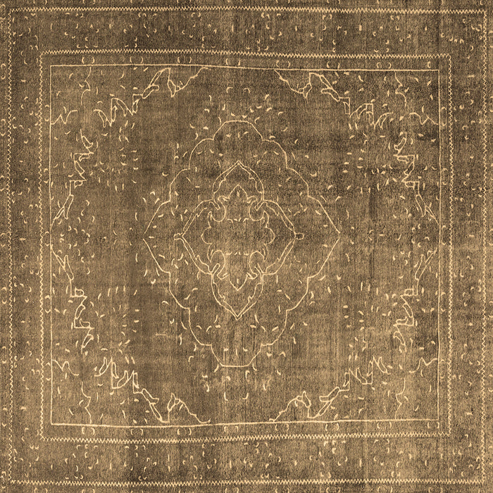 Square Persian Brown Traditional Rug, tr3733brn