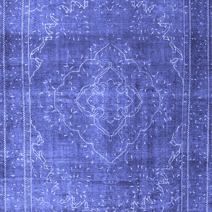 Machine Washable Persian Blue Traditional Rug, wshtr3733blu
