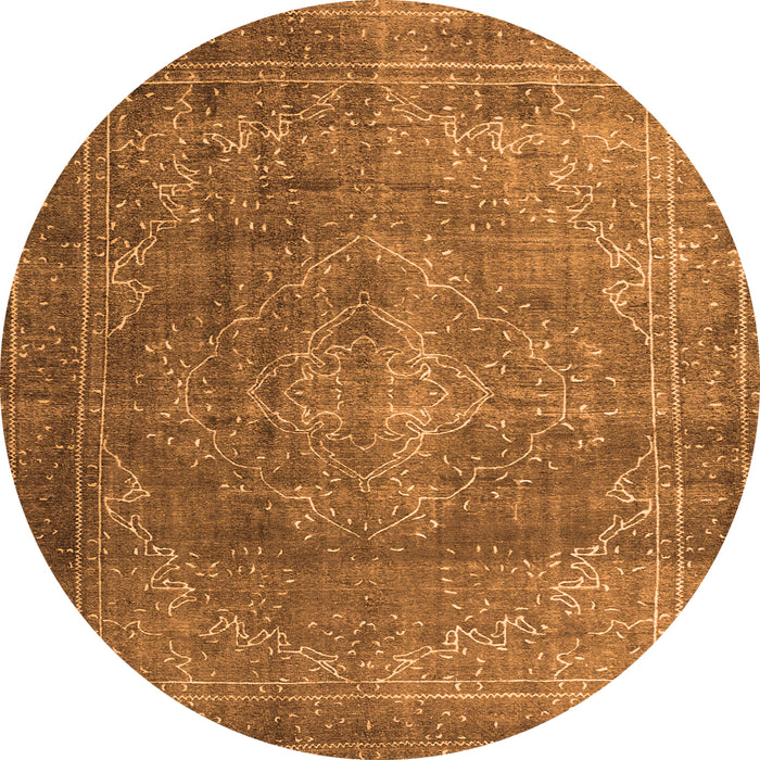 Machine Washable Persian Orange Traditional Area Rugs, wshtr3733org