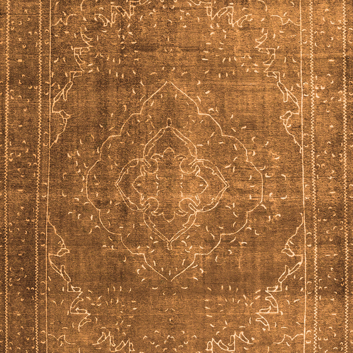 Serging Thickness of Machine Washable Persian Orange Traditional Area Rugs, wshtr3733org
