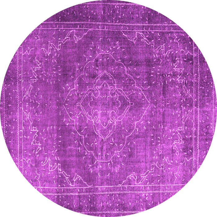 Round Persian Pink Traditional Rug, tr3733pnk
