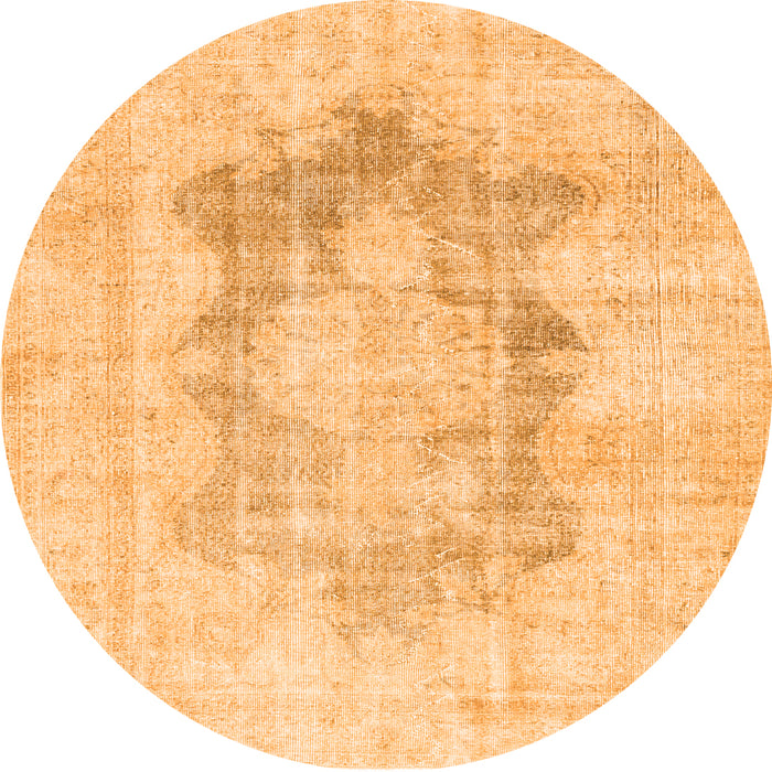 Square Persian Orange Traditional Rug, tr3734org