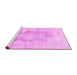 Sideview of Machine Washable Persian Pink Traditional Rug, wshtr3734pnk