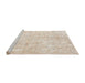 Sideview of Machine Washable Traditional Gold Rug, wshtr3735