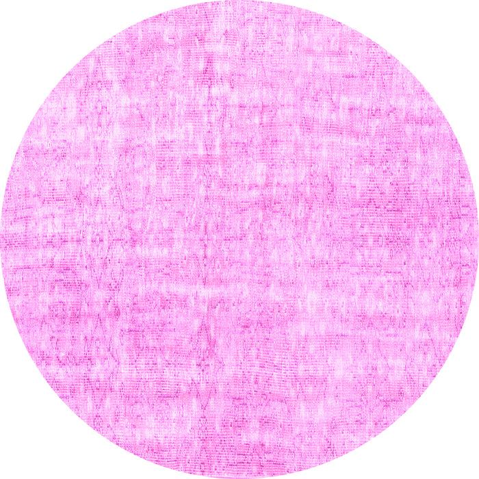 Round Persian Pink Traditional Rug, tr3735pnk