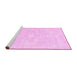 Sideview of Machine Washable Persian Pink Traditional Rug, wshtr3736pnk