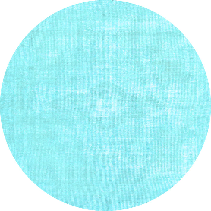 Round Persian Light Blue Traditional Rug, tr3736lblu