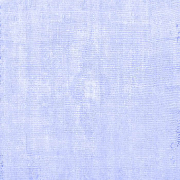 Square Machine Washable Persian Blue Traditional Rug, wshtr3736blu